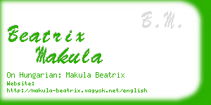 beatrix makula business card